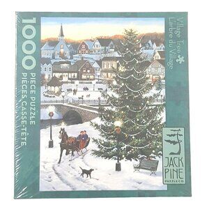 Jack Pine Puzzle Village Tree 1000 Persis Clayton Weirs Christmas Sleigh Ride